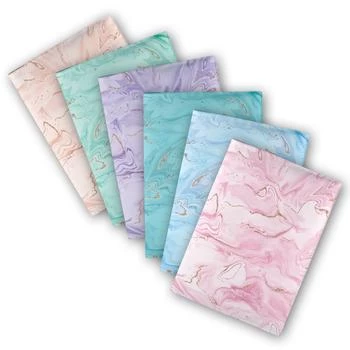 Pack Of 6 A4 School Book Covers; Glitter Marble 3 Pack Of 6 A4 School Book Covers; Glitter Marble