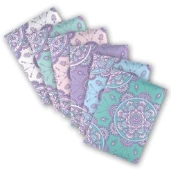 Pack Of 6 A4 School Book Covers; Mandala