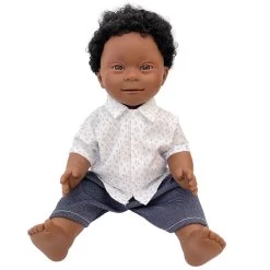African Boy With Down Syndrome Features - 38cm