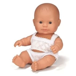 Miniland Caucasian Baby Doll - 21cm