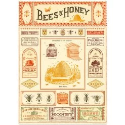 Vintage-style Poster - Bees And Honey