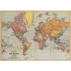 Vintage-style Poster - World Map
