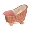 Wicker Rocking Cradle - Natural; With Knitted Blanket 2 Wicker Rocking Cradle - Natural; With Knitted Blanket -Baby Products Store EgmontWickerCradle TheSmallFolk