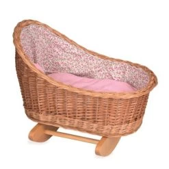 Wicker Rocking Cradle - Floral