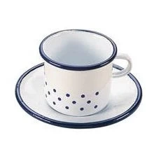 Enamel Cup And Saucer