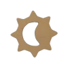 Natural Rubber Teether - Sun