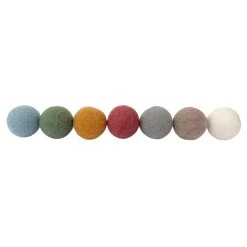 Mini Felt Balls - 3.5cm; Earth - Set Of 21