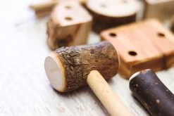 Branch-wood Hammer -Baby Products Store LogHammerWoodenLetThemPlayToys3 TheSmallFolk