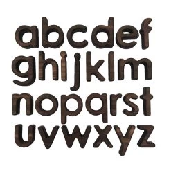 Wooden Lower Case Letter Set