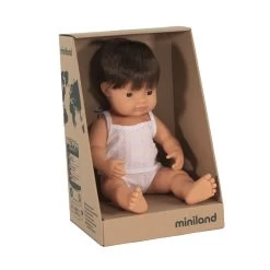 Miniland Caucasian Brown Hair Boy Doll - 38cm -Baby Products Store MinilandBrunetteHairBoy38cm TheSmallFolk