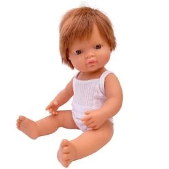 Miniland Caucasian Red Hair Boy Doll - 38cm