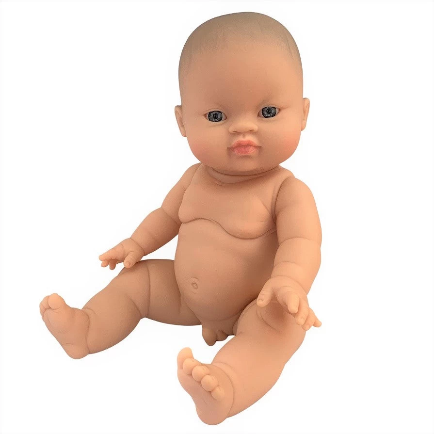 Paola Reina Asian Baby Boy - Wolf - 34cm 3 Paola Reina Asian Baby Boy - Wolf - 34cm