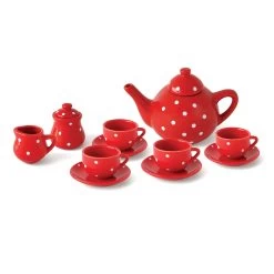 Champion Red Porcelain Tea Set