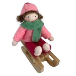 Sled Girl - Fair Brunette