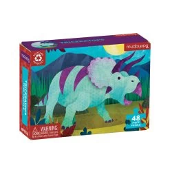 Mudpuppy Triceratops Dinosaur Mini Puzzle - 48 Piece -Baby Products Store Triceratops Mini Puzzle 2 The Small Folk