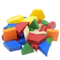 Wooden Pattern Blocks; Set Of 250